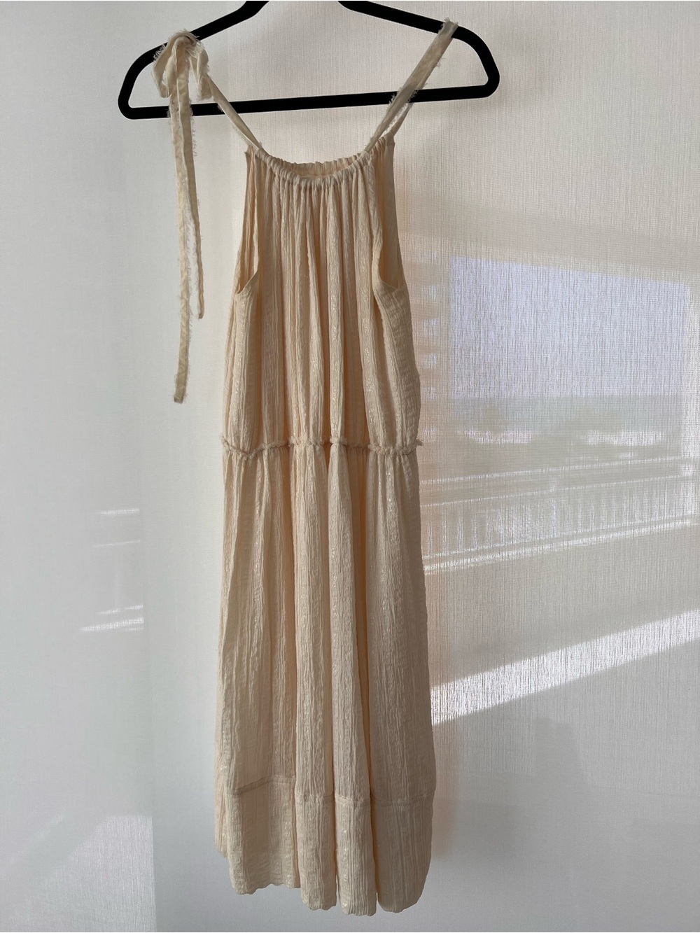 Vintage Polo Jeans Co., Ralph Lauren Cream Tie-Shoulder Dress - Women’s